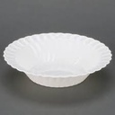 [RE0012] 12 oz Bowl White Scalloped PS