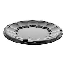 [9816K] 16" SmartLock Round Black Flat Tray