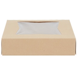 [KRAFT-10102WINDOW-SPEC] 10x10x2.5" Cake Box Kraft Window Auto